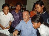 Students with Richard in Computer Room